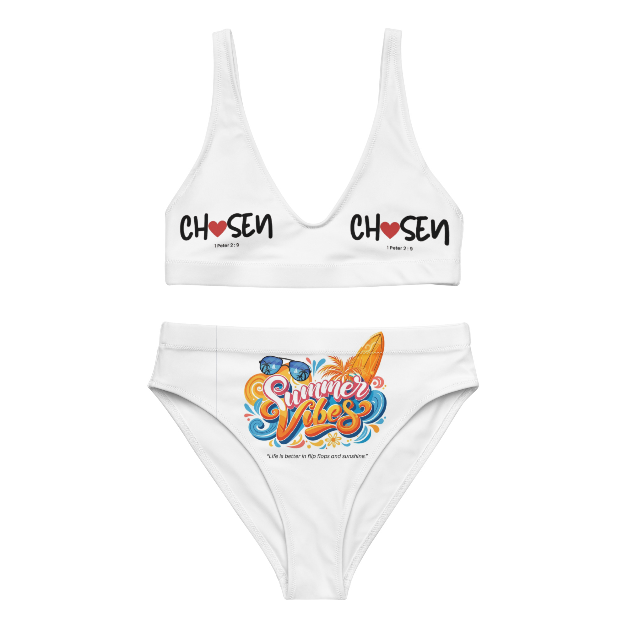 Recycled high-waisted bikini