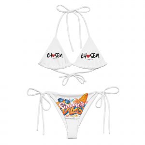 All-over print recycled string bikini